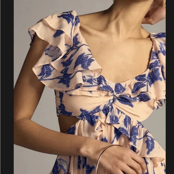 Floral Ruffle Maxi Dress - Picture 2 of 5